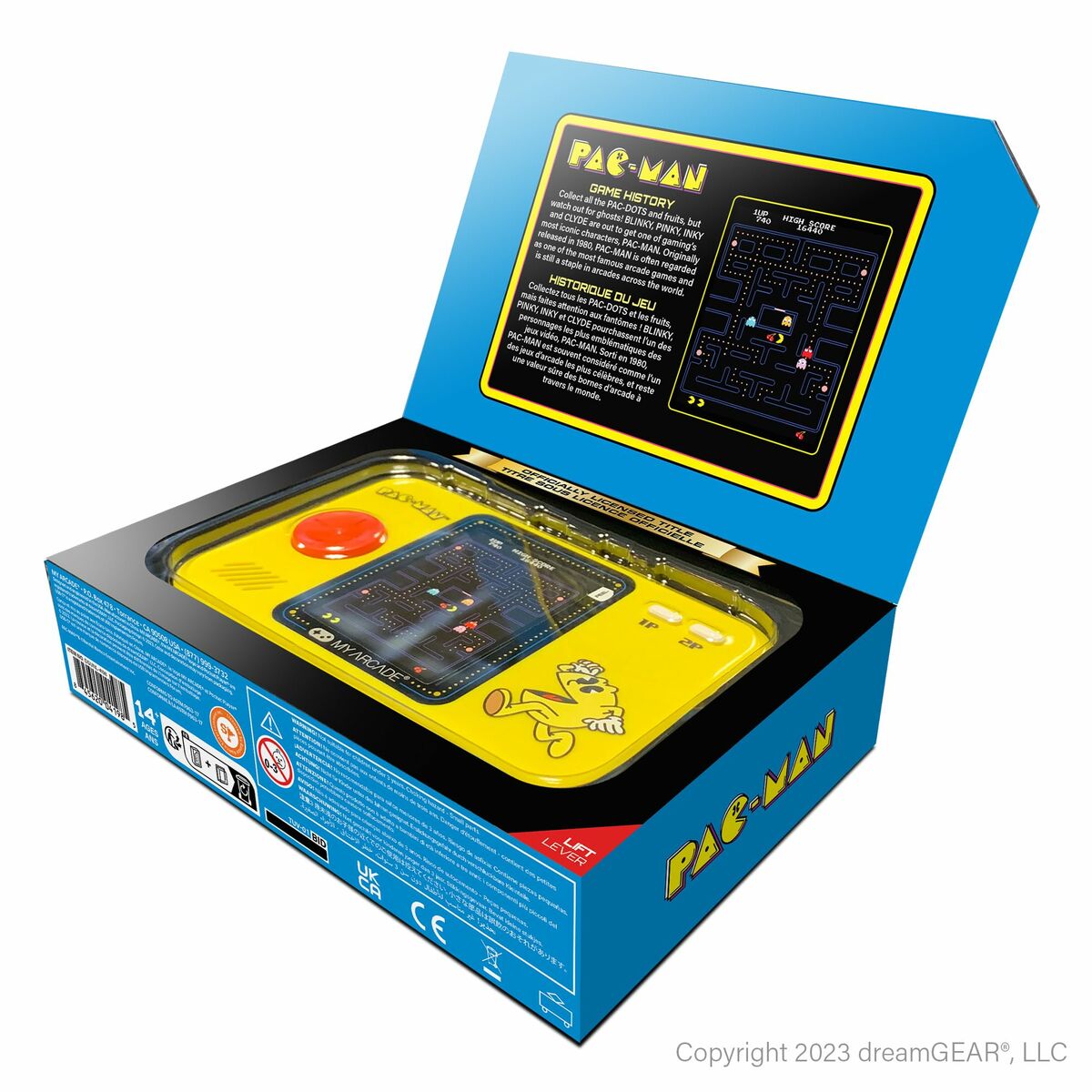 Tragbare Spielkonsole My Arcade Pocket Player PRO - Pac-Man Retro Games Gelb-7