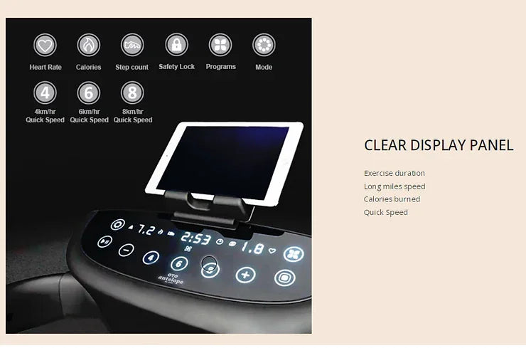 Fuji BeHealthy Cushioned, Foldable Treadmill for Home