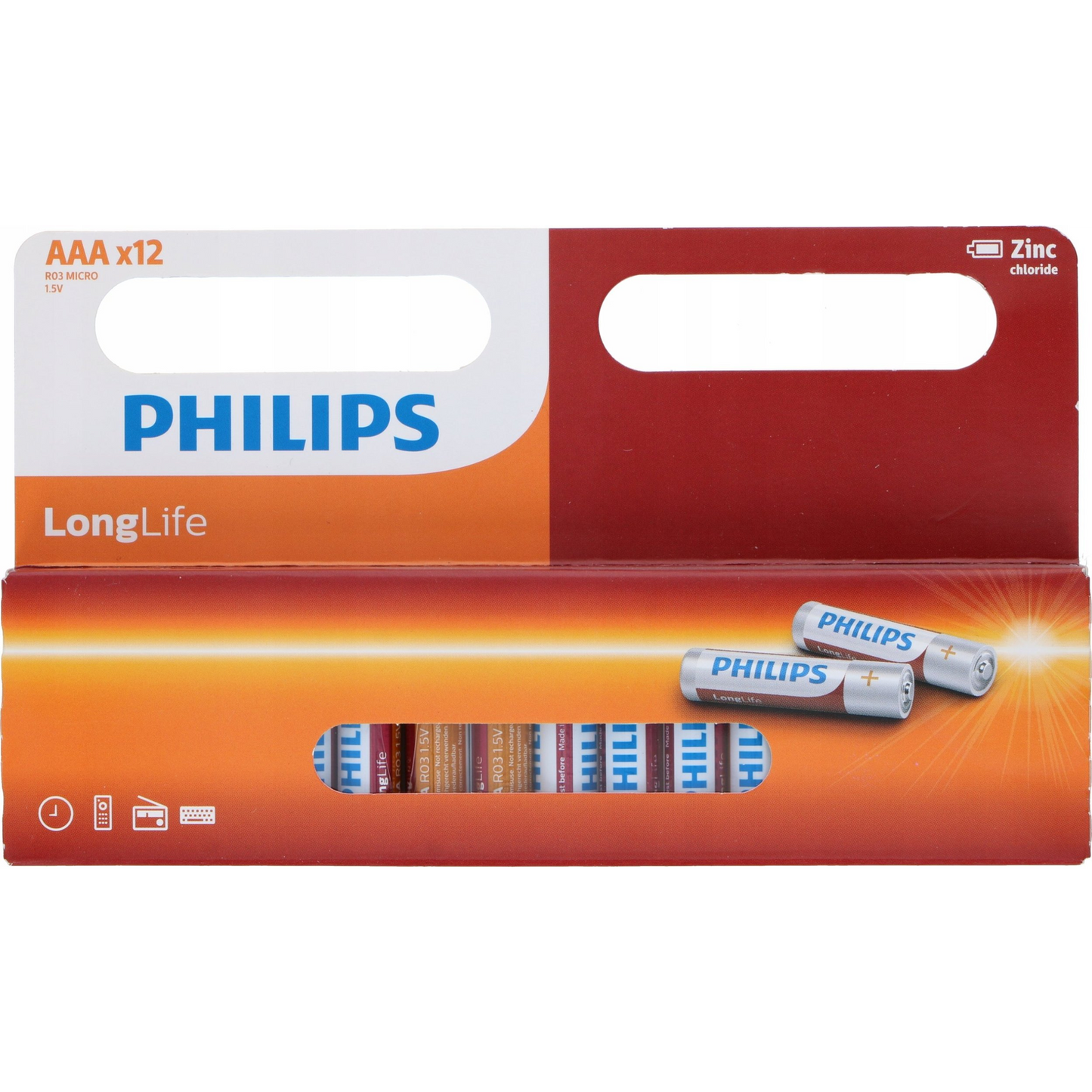 Philips AAA (R3) Cink-Szén-Akkumulatoren, 12 Stück (695903384115)-0