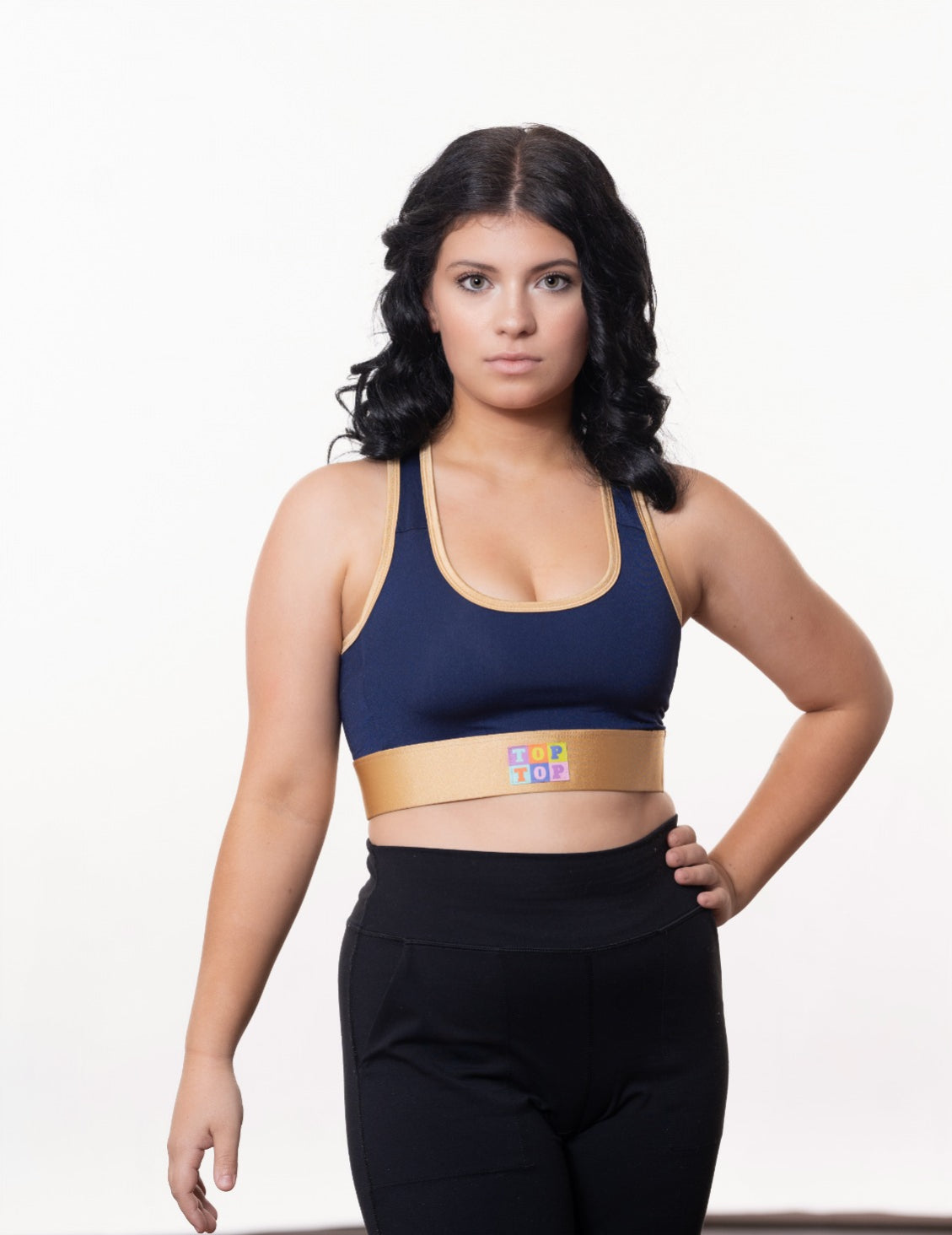 Soutien-gorge sport - Marine et Or (VENTE FINALE)