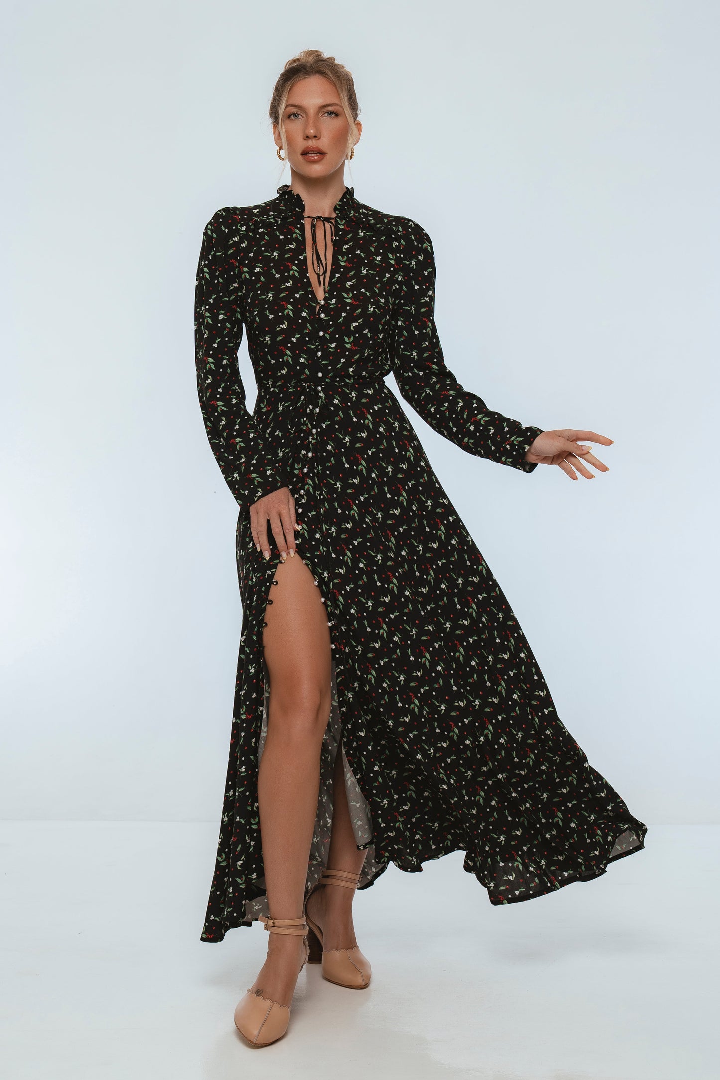 Poeme Long Sleeve Maxi Dress