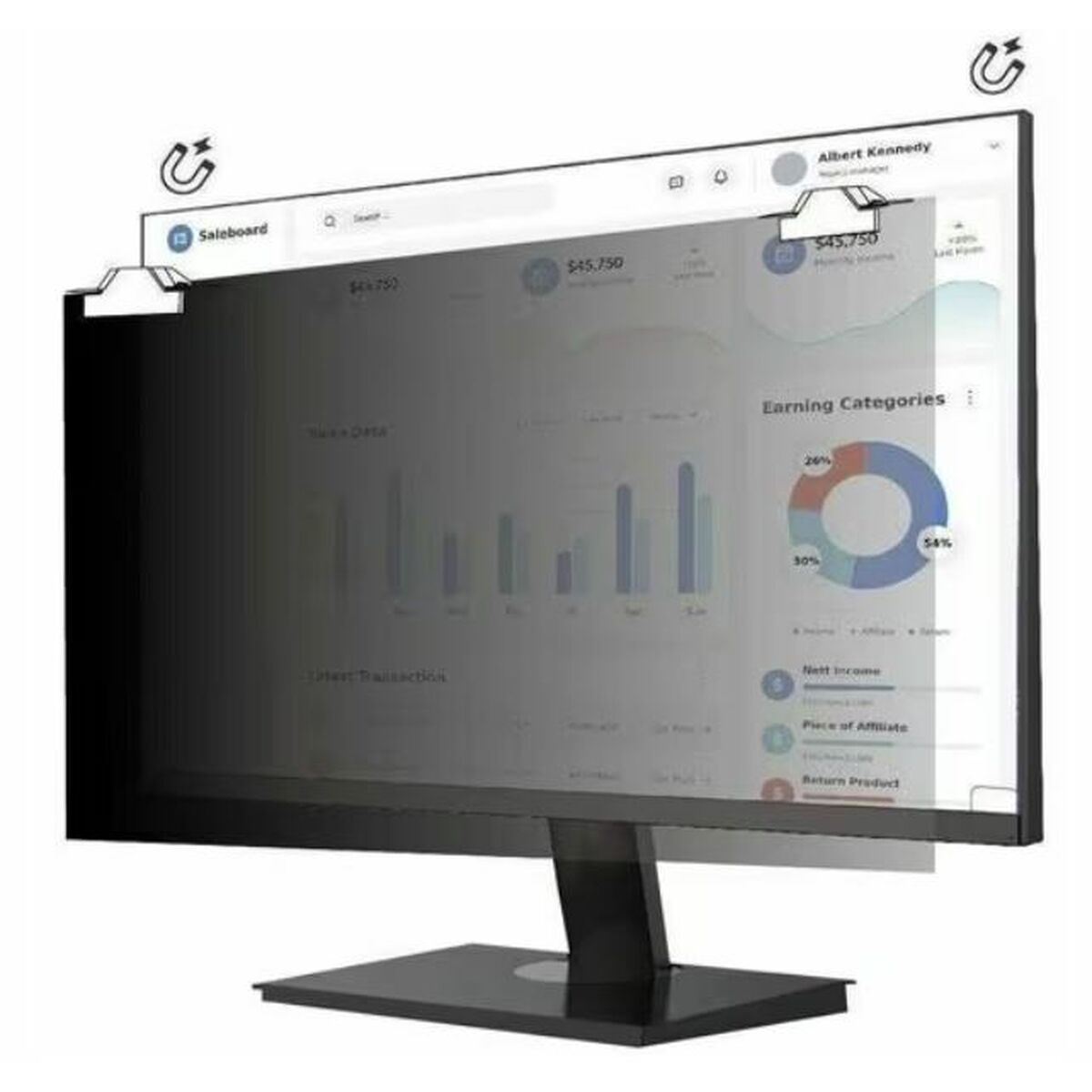 Privacy Filter für Monitor V7 PS23W9AM 23"-0