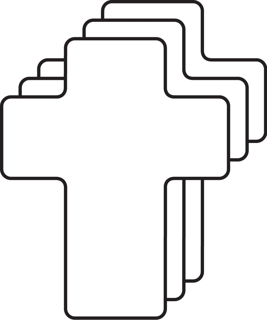 SHAPES ETC. Cross Foam Single Color Creative Cut-Outs- 3”