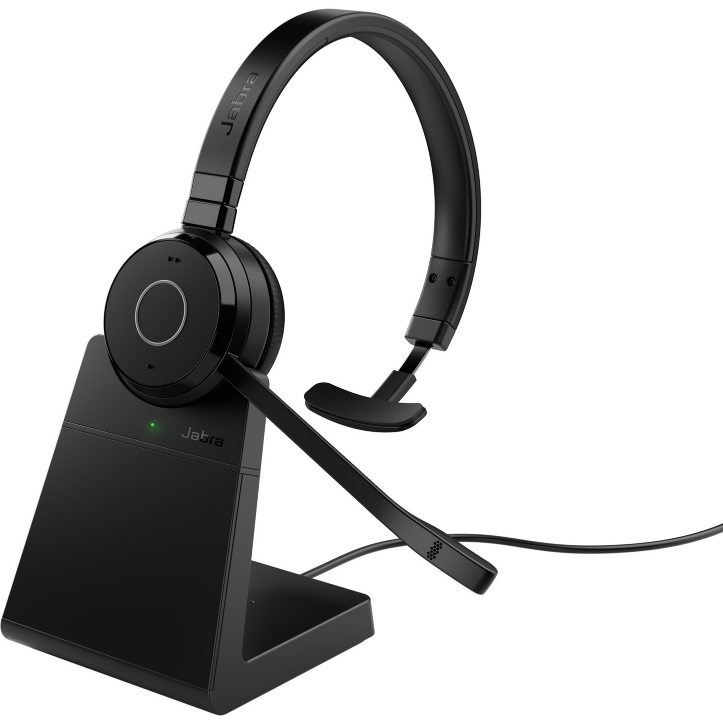 Jabra Evolve 65 TE Bluetooth USB-A MS Teams Call Center Mono Headset mit Standfuß - Schwarz (6693-833-399)-0