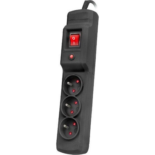 Armac Arcon M3 Überspannungsschutzverteiler 3-polig 3m - Schwarz (09425)-0