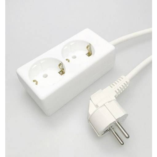 Kaiser 1020ZL/15W/kws Netzwerkverteiler 2-teilig Weiß Schutzkontaktstecker 1,5m (1020ZL/15W/kws)-0