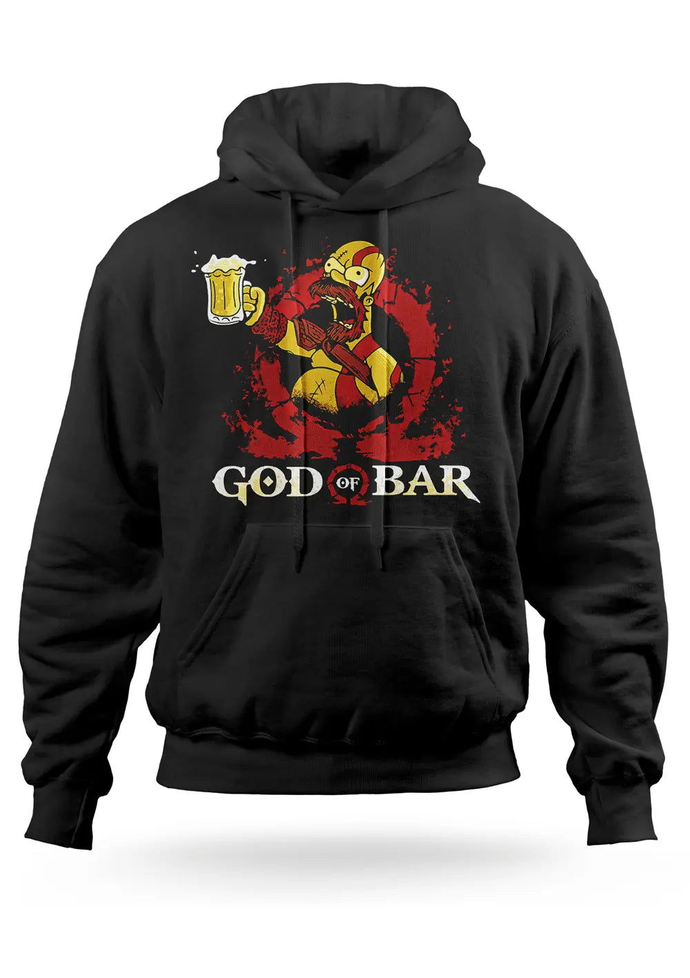 Felpa Con Cappuccio Homer Simpson God Of Bar