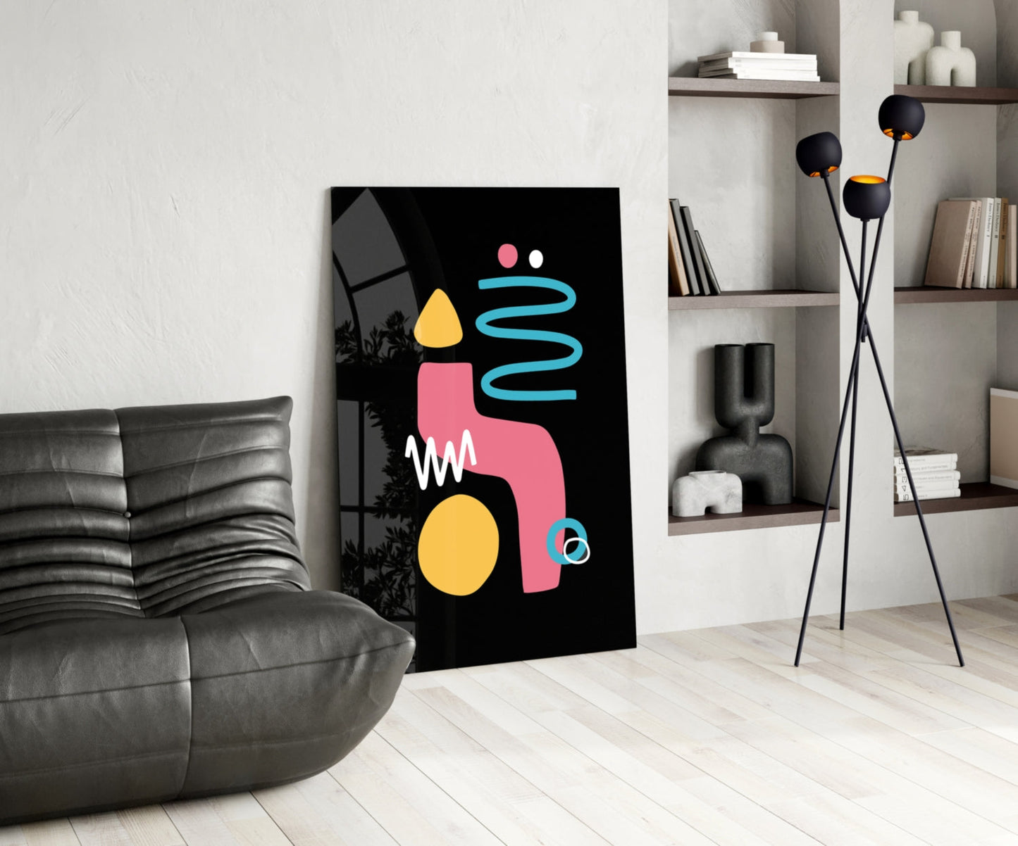 Candle-Like Glass Wall Art