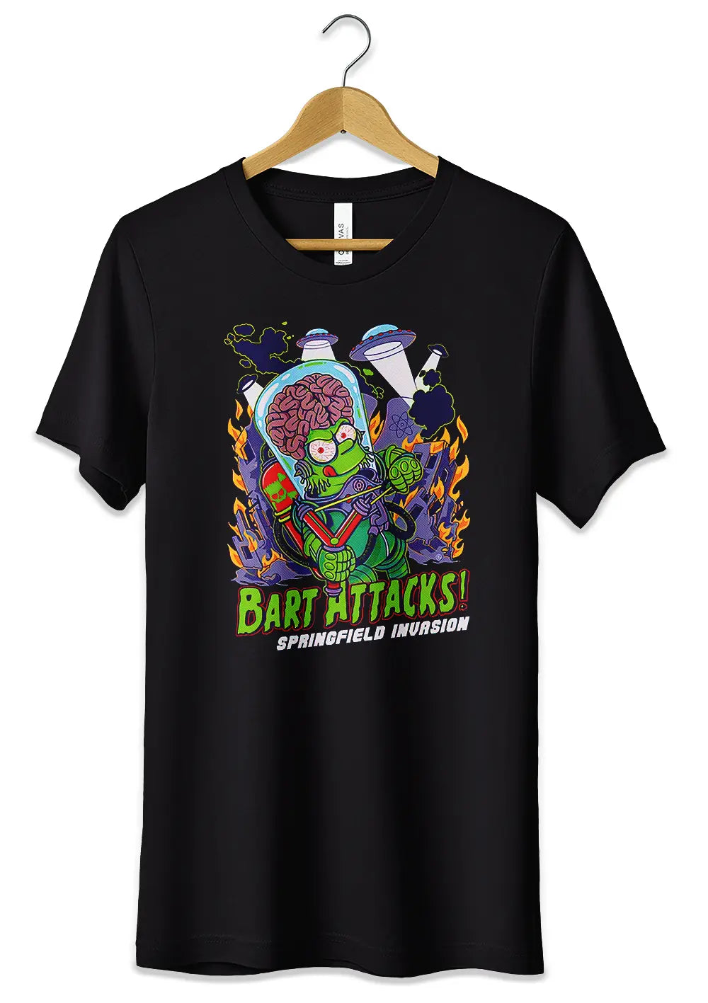 T-Shirt Maglietta Bart Mars Attack The Simpson