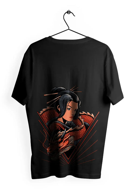 T-Shirt Maglietta Geisha Dragone Giapponese Urban Style