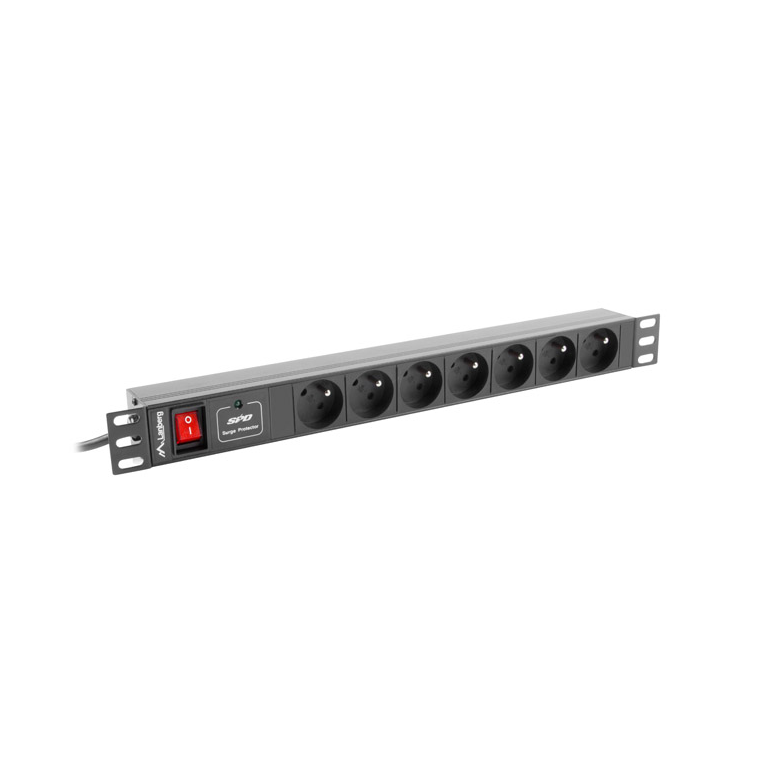 Steckdosenleiste Lanberg 2 m 7 Steckdosen (PDU-07E-0200-BK)