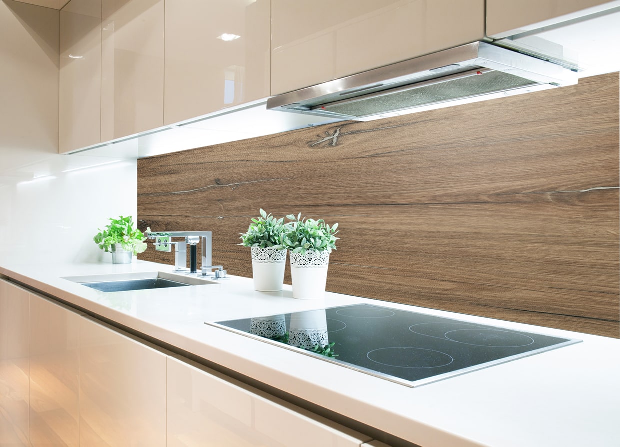 Küchenrückwand - Schwarzwaldeiche rustikal