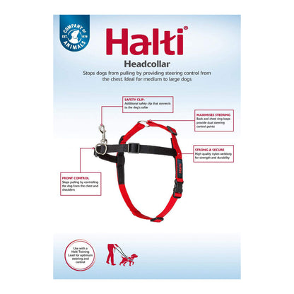 Hundegeschirr Firma von Tieren Halti Schwarz/Rot L (80-120 cm)-4