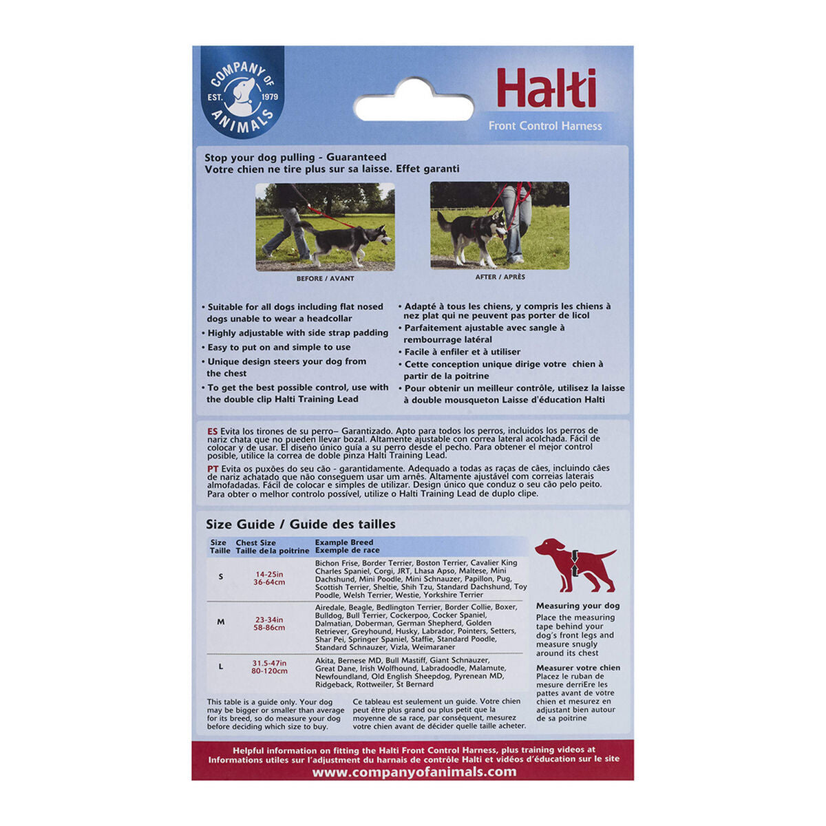 Hundegeschirr Firma von Tieren Halti Schwarz/Rot L (80-120 cm)-2