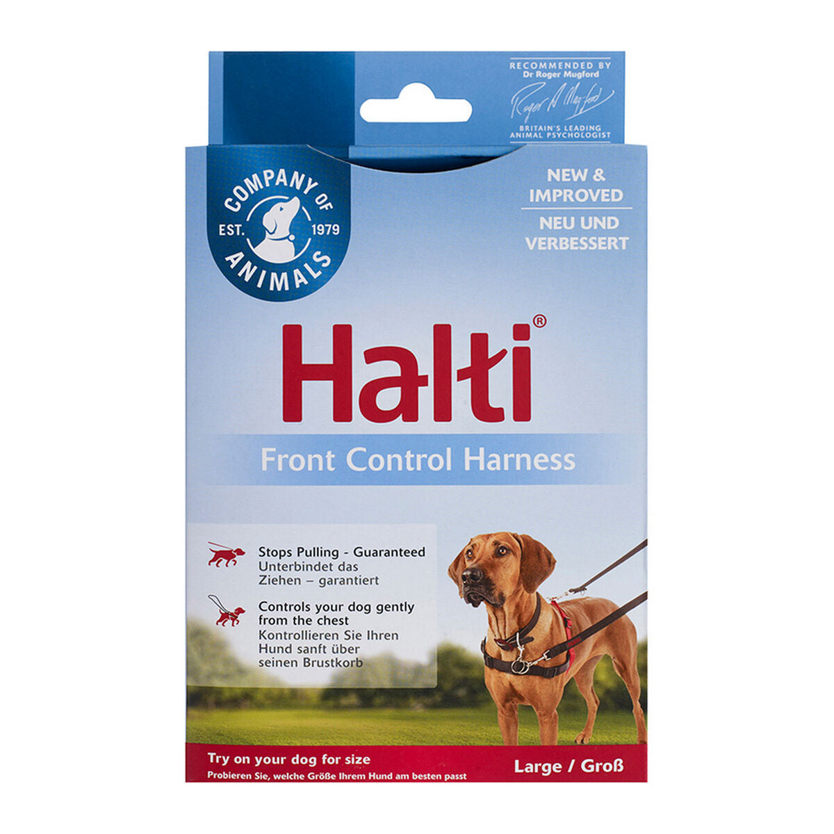 Hundegeschirr Firma von Tieren Halti Schwarz/Rot L (80-120 cm)-1