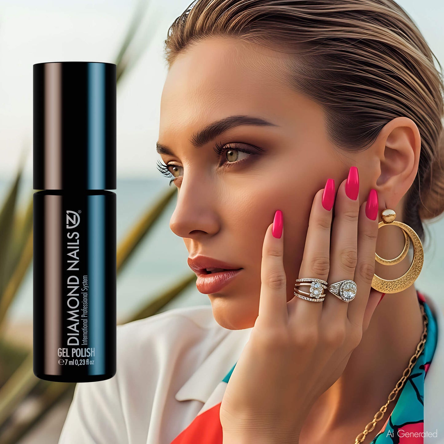 Gel Polish – Vibrant Pink – DN045 – 7ml – HEMA Free