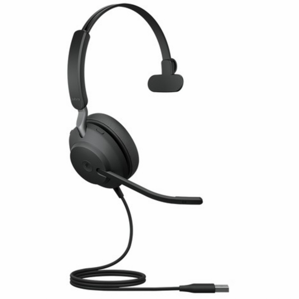 Jabra Evolve2 40, MS Mono Kopfhörer Kabelgebunden Kopfband Büro/Callcenter USB Typ-A Bluetooth Schwarz (24089-899-999)-0