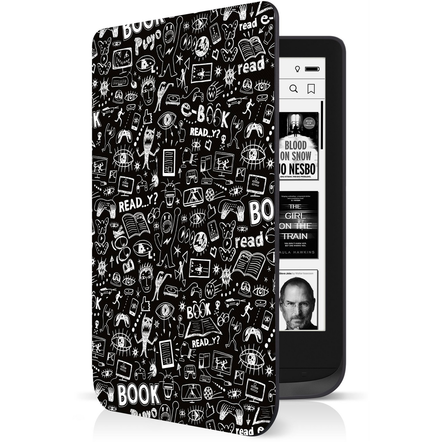 VERBINDEN Sie PocketBook 616/627/632 (Basic Lux 2, Touch Lux 4, Touch HD 3), Fekete Doodle (CEB-1076-DD)-0