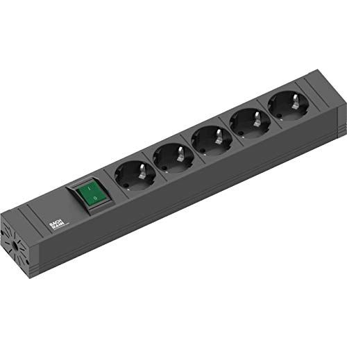 Bachmann 420.0013 Verteilungsschalter mit schwarzer Schutzkontaktsteckdose 1 Stück (420.0013)-0
