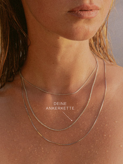 Ankerkette DELICATE Fein Weißgold