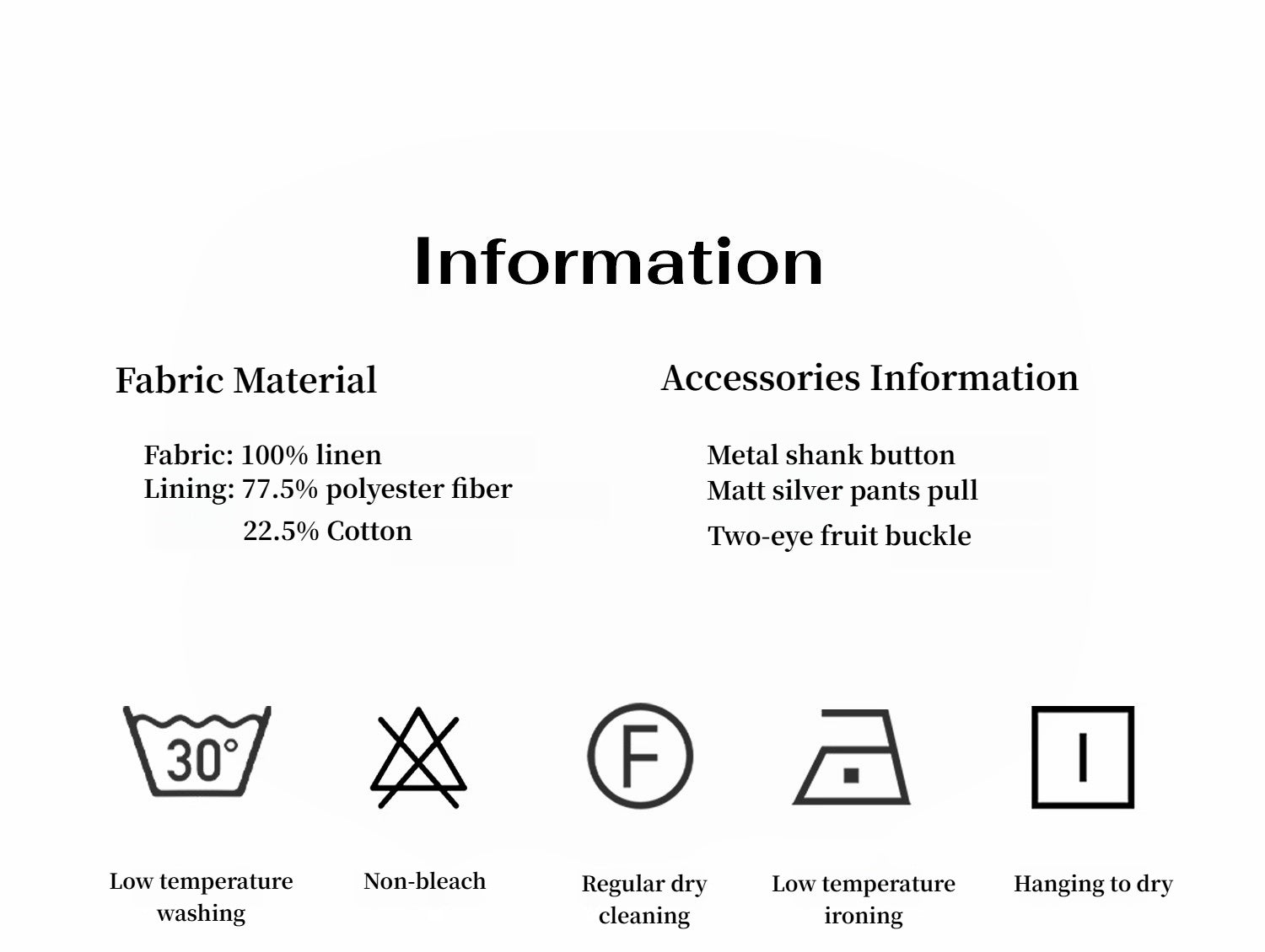 Old Money Style Linen Cut Scimitar Pants"Weiss Love Letter"