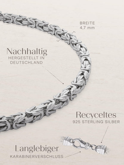 Armband Königskette ROYAL Modern Silber