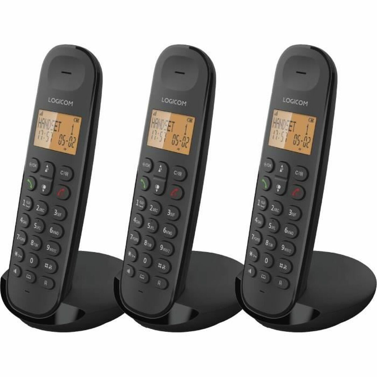 Wireless Phone Logicom ILOA 350 TRIO Schwarz-5