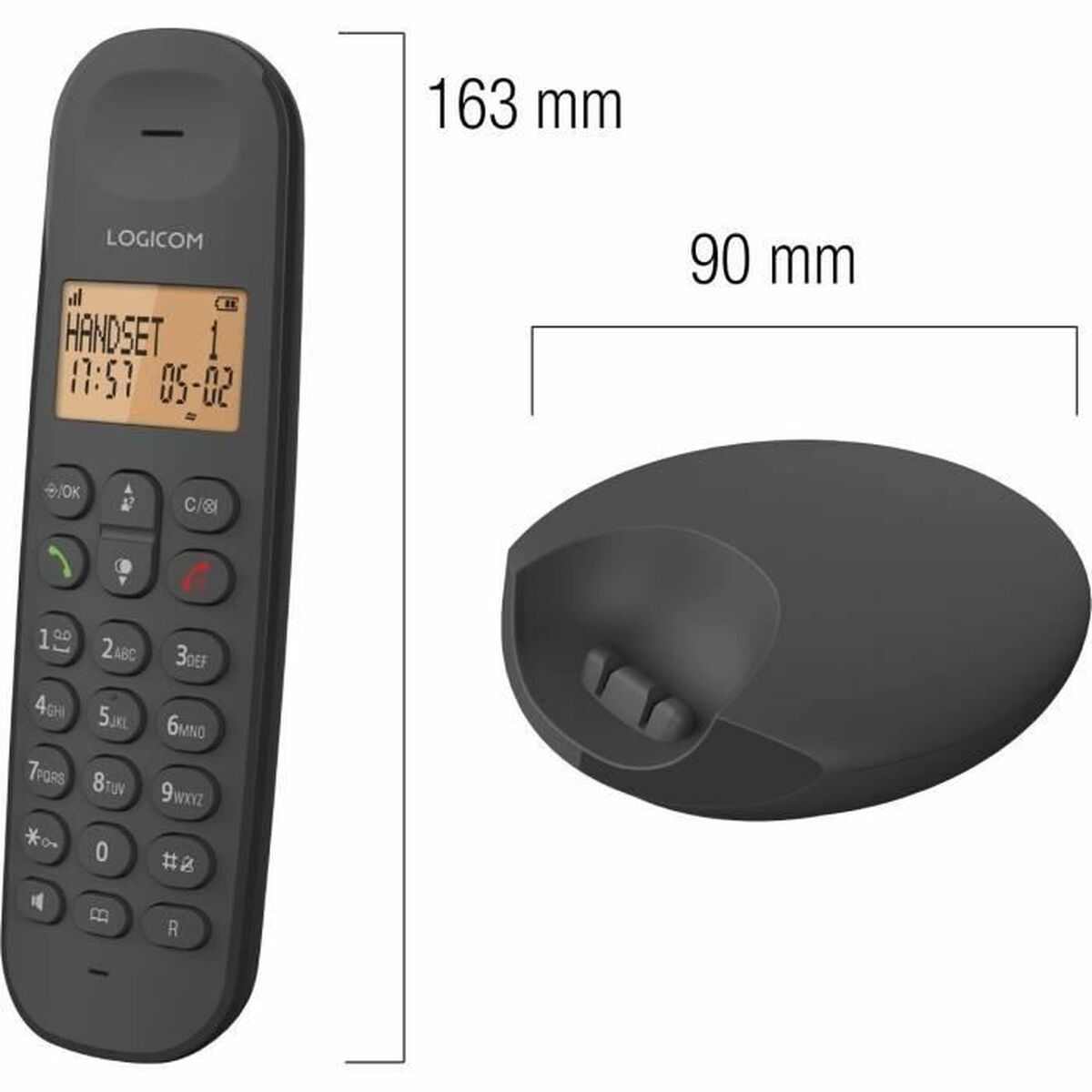 Wireless Phone Logicom ILOA 350 TRIO Schwarz-4