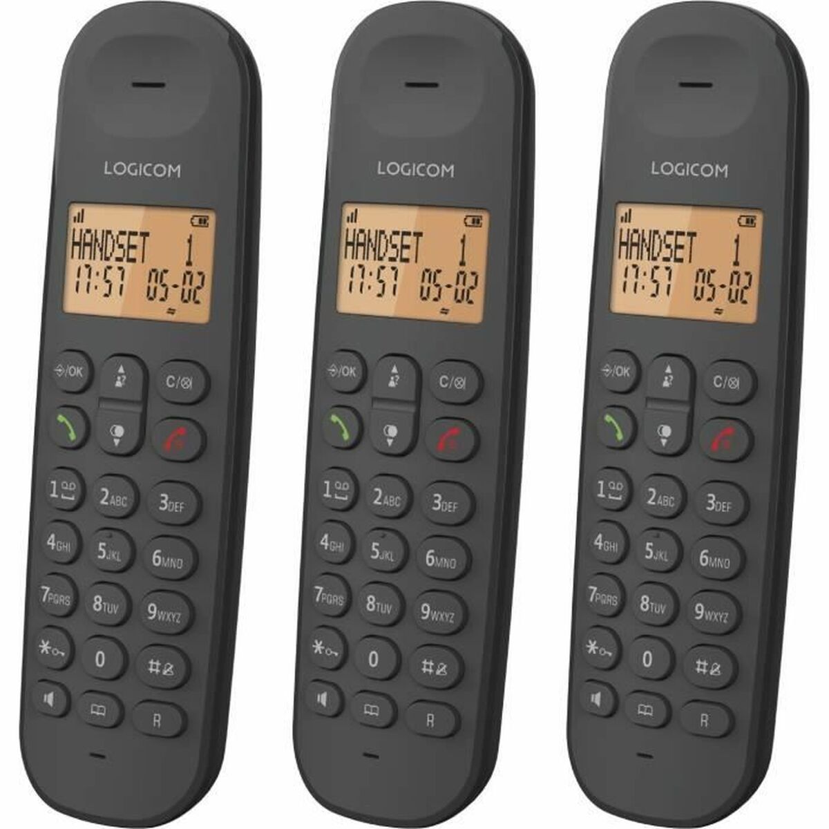 Wireless Phone Logicom ILOA 350 TRIO Schwarz-3