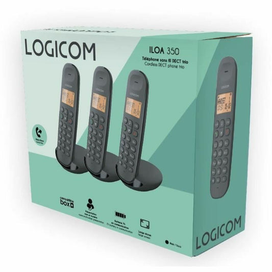 Wireless Phone Logicom ILOA 350 TRIO Schwarz-1