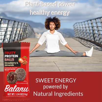 Balanu Fruity Protein Balls Strawberry & Almonds 55 g x 6