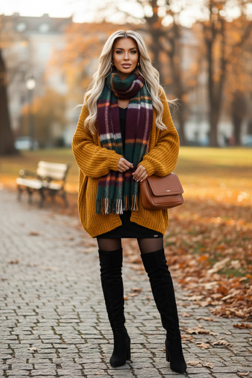 Numoco 402-10 Bequeme Batwing-Kleid mit langen Ärmeln - schwarz-5