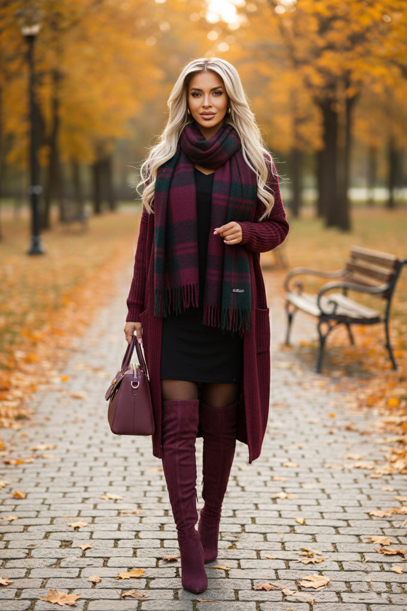 Numoco 402-10 Bequeme Batwing-Kleid mit langen Ärmeln - schwarz-4