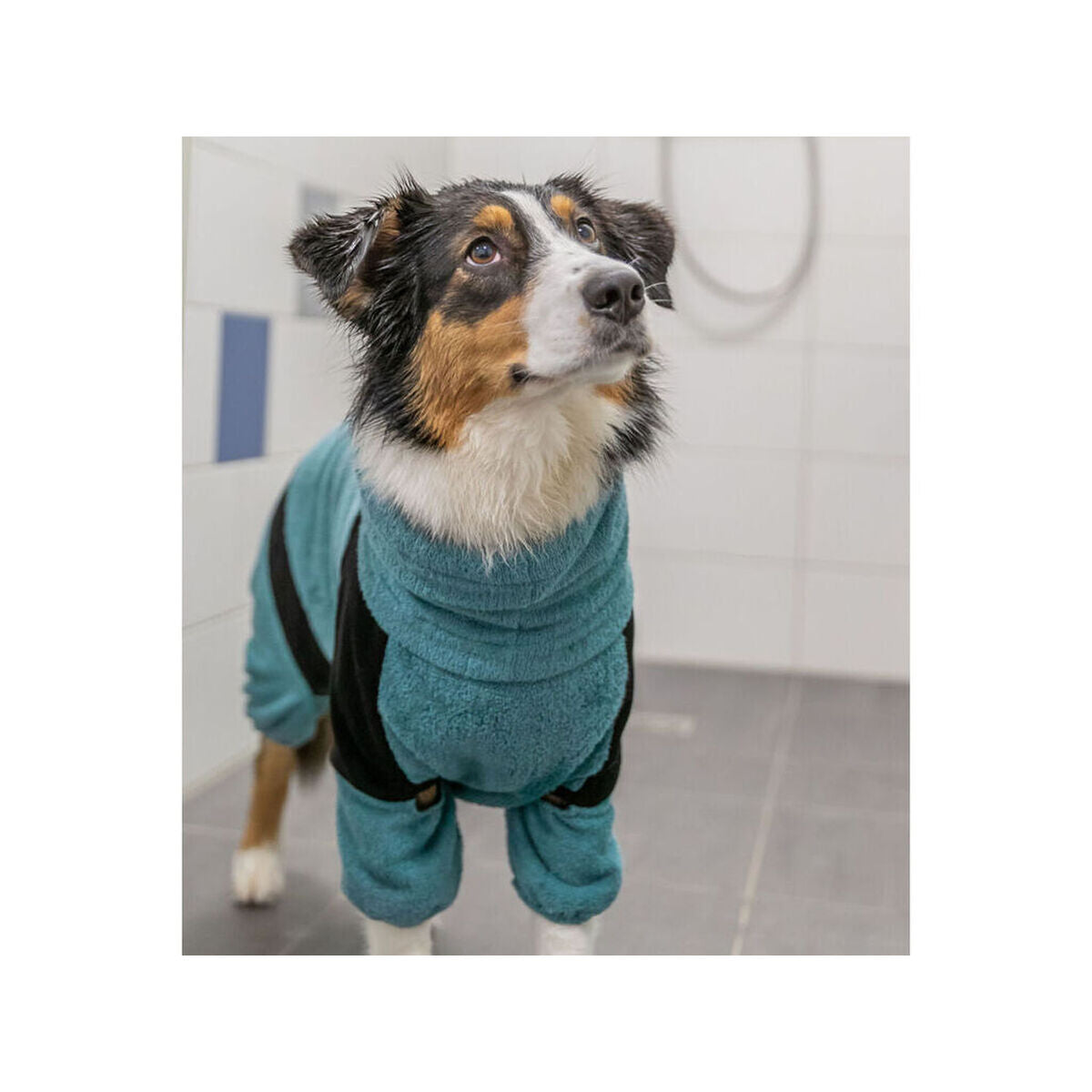 Hundebademantel Trixie Blau M L M/L-4