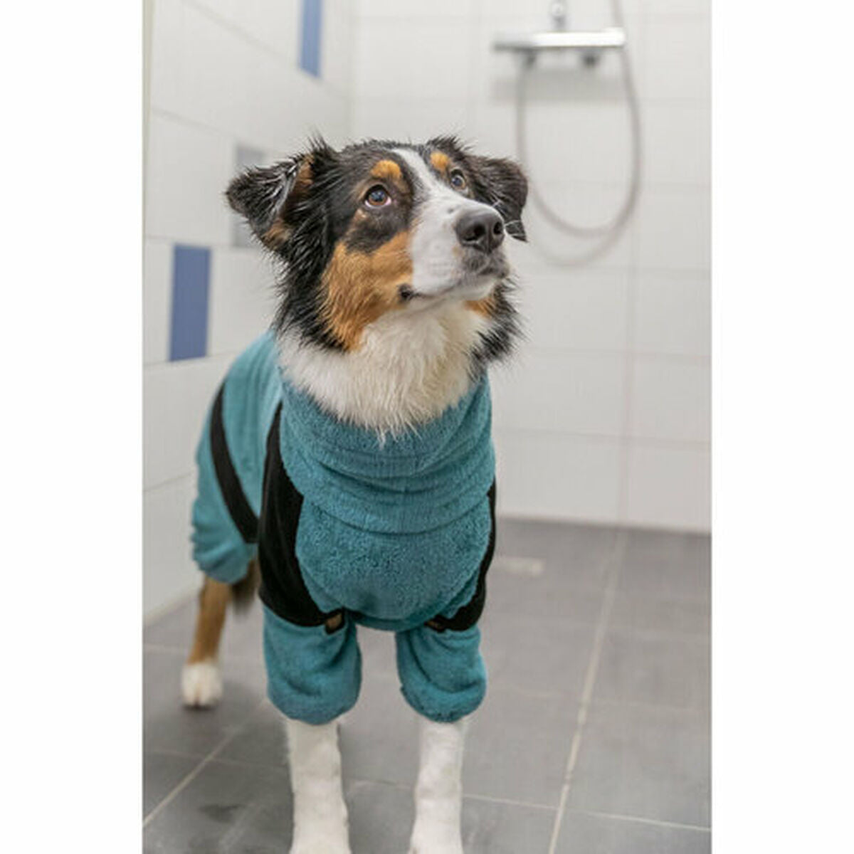 Hundebademantel Trixie Blau M L M/L-3