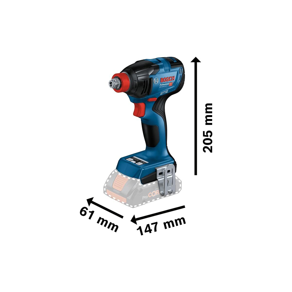 Elektrischer Schraubenschlüssel BOSCH GDX 18V-210 C Professional 210 Nm-7