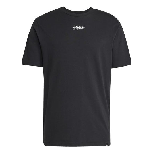 Herren-T-Shirt mit kurzen Ärmeln von Adidas Lemon Black-0