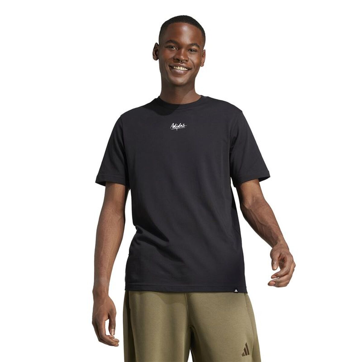 Herren-T-Shirt mit kurzen Ärmeln von Adidas Lemon Black-6