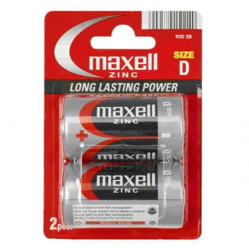 Maxell Batteriesatz aus 2 Batterien, Zinc, R20, 1.5V (774401)-0