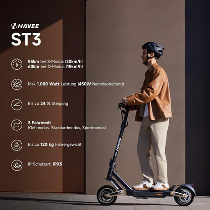 NAVEE ST3 E-Scooter ABE Zertifiziert|  3 Jahre Garantie-Patentierte Damping Arm™ Federung|450W 60KM