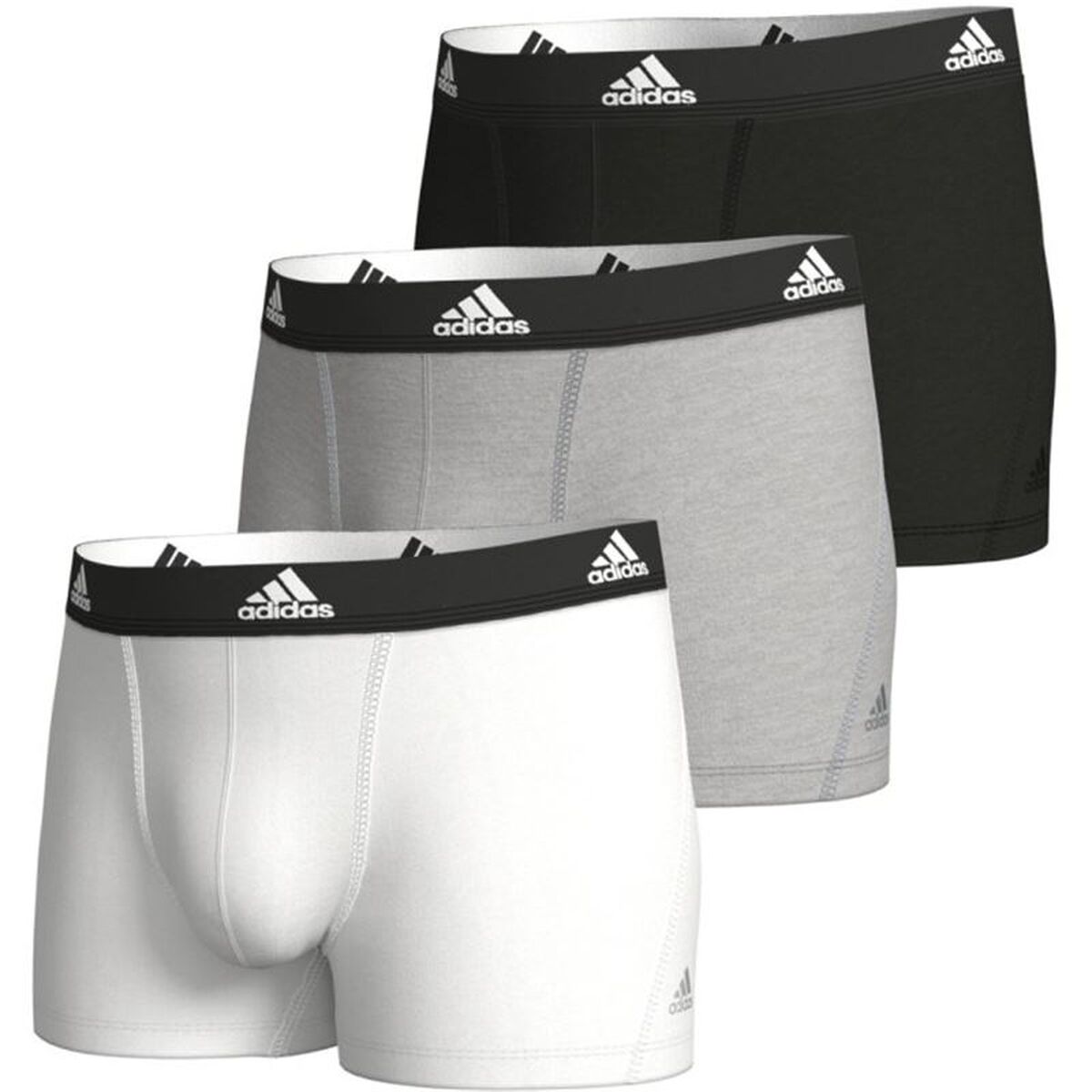 Adidas Active Flex Weiße Boxershorts für Männer, 3 Stück - 0