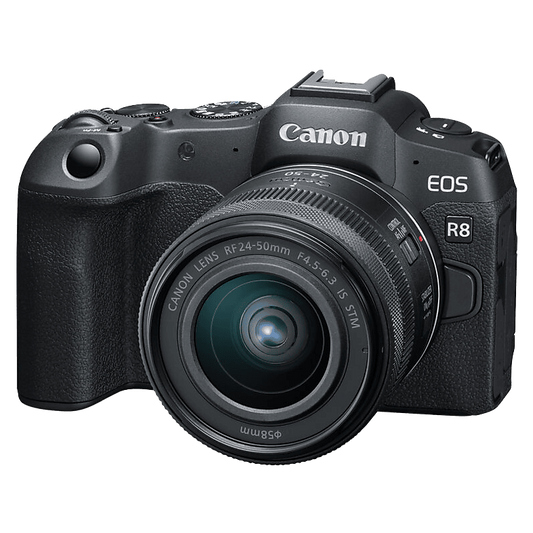Canon EOS R8 + RF 24-50mm F4.5-6.3 IS STM Kit MILC 24,2 MP CMOS 6000 x 4000 Pixel Schwarz (5803C013)