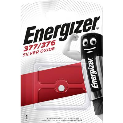 Batterie Münze 377/376, Energizer, Silberoxid, 1.55 V, 25 mAh, Multicolor (635119)-0