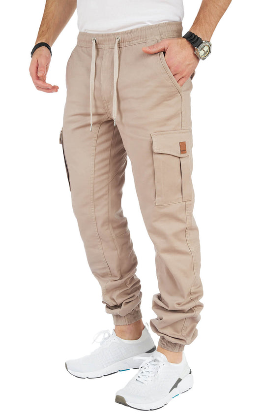 STYLEKO Cargohose Elastischer Hosenband