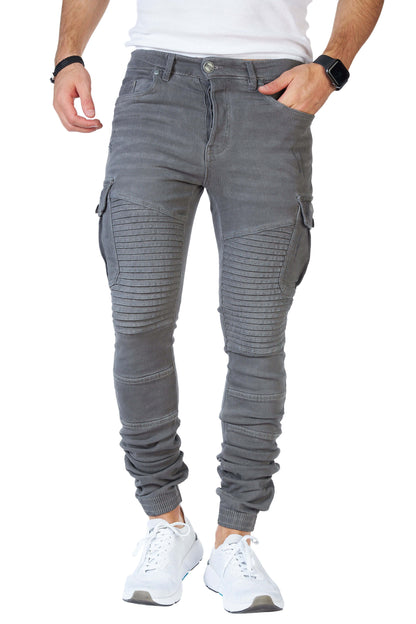 STYLEKO Cargo Freizeithose Jeans Gürtelschlaufen