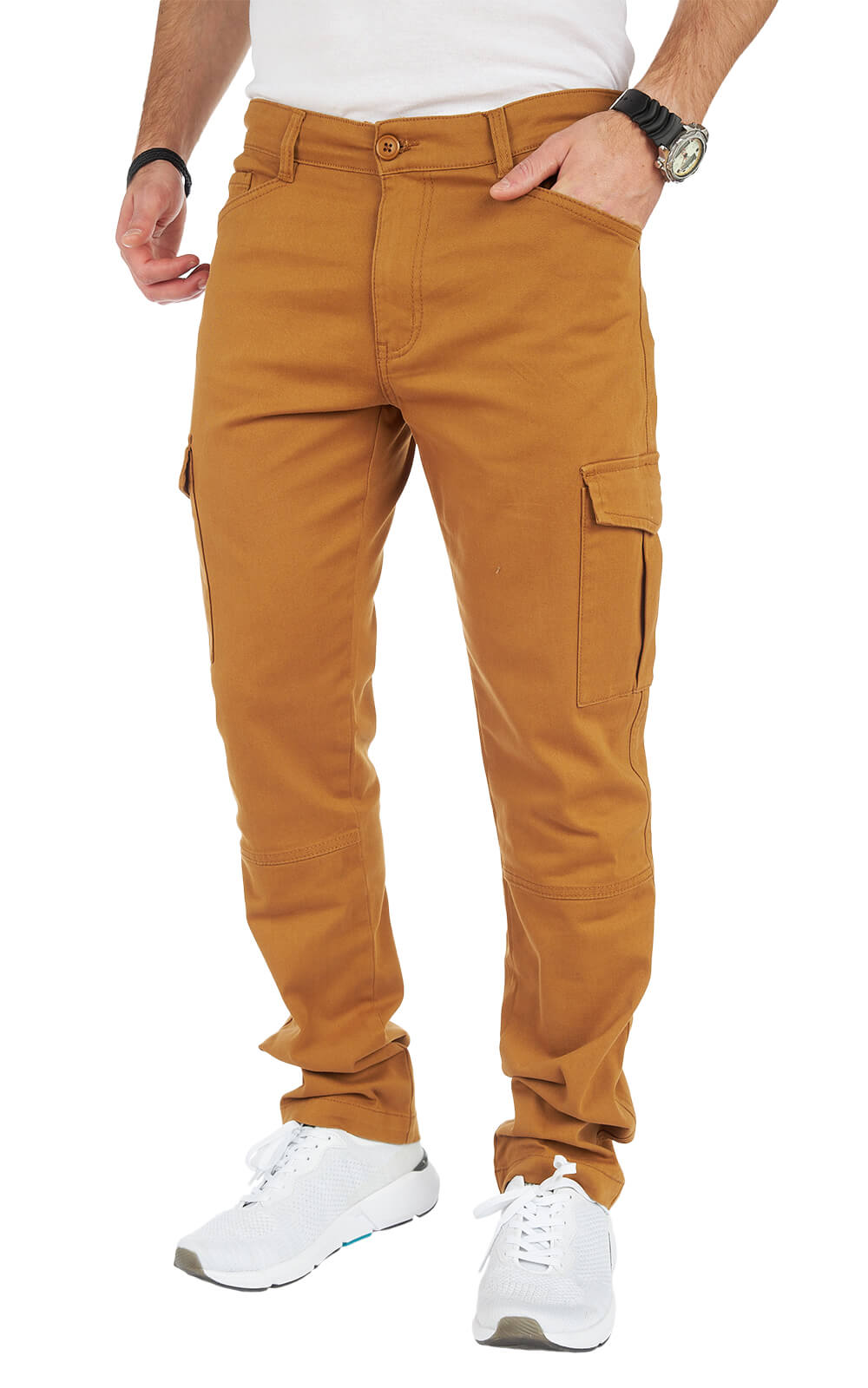 STYLEKO Cargo Freizeithose Slim fit mit Gürtelschlaufen