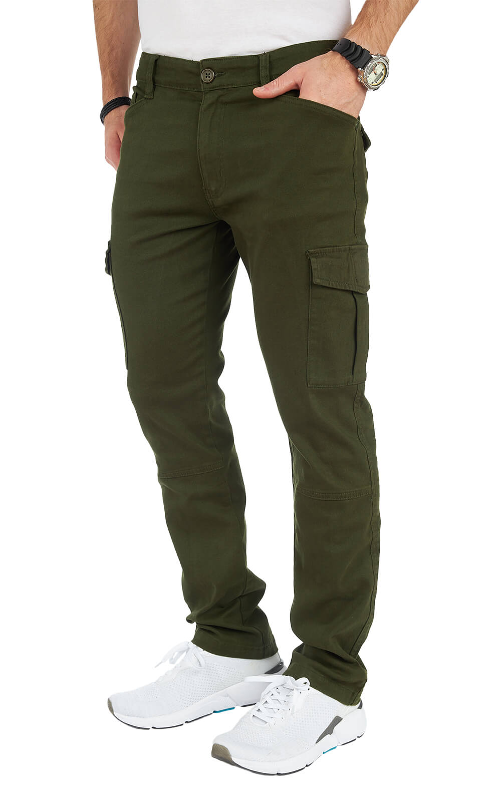 STYLEKO Cargo Freizeithose Slim fit mit Gürtelschlaufen