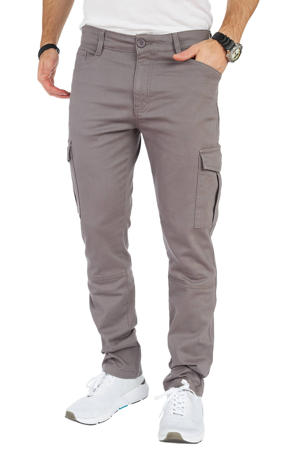 STYLEKO Cargo Freizeithose Slim fit mit Gürtelschlaufen