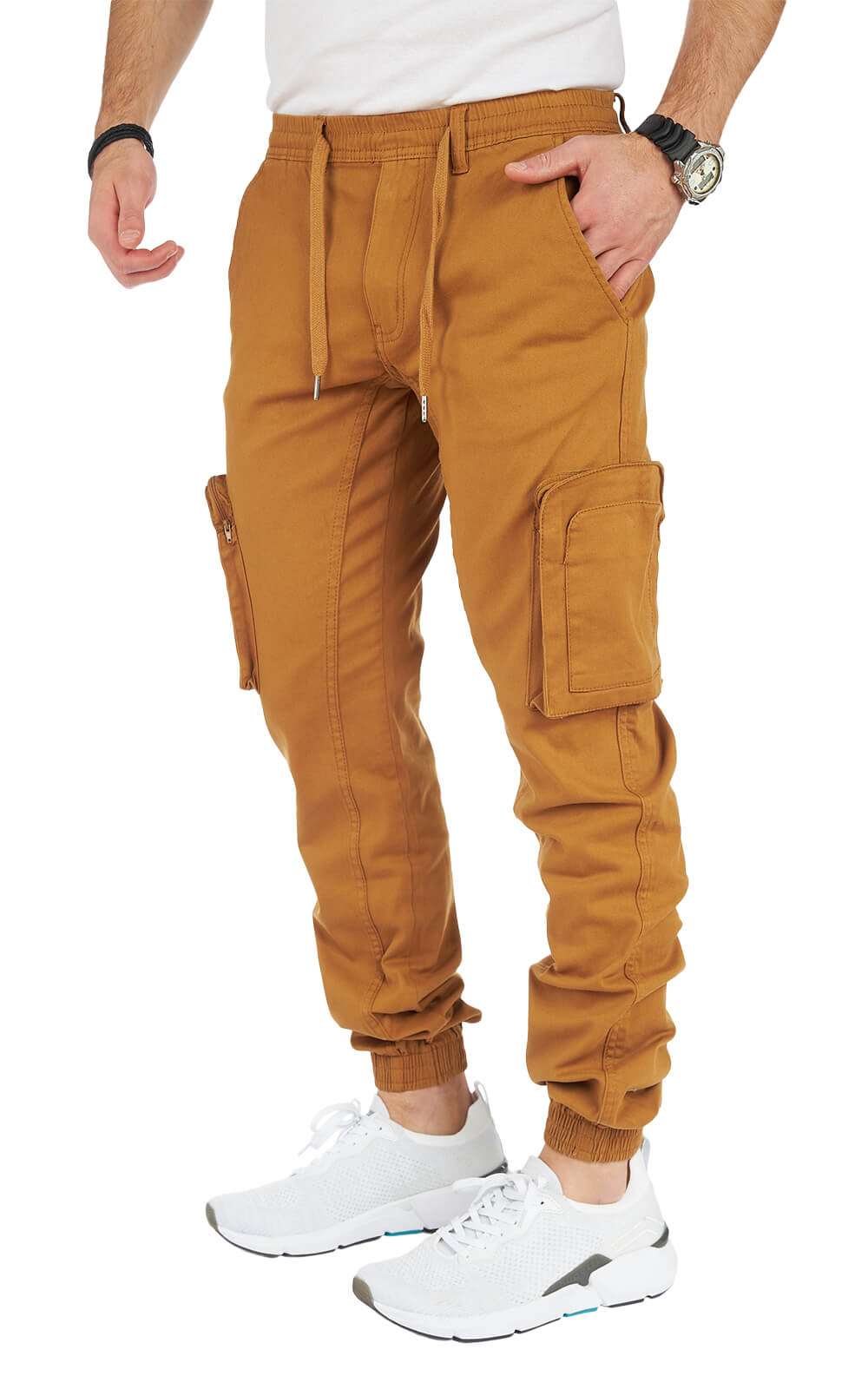 STYLEKO Stylische Cargo-Freizeithose Slim fit mit Elastischer Hosenband