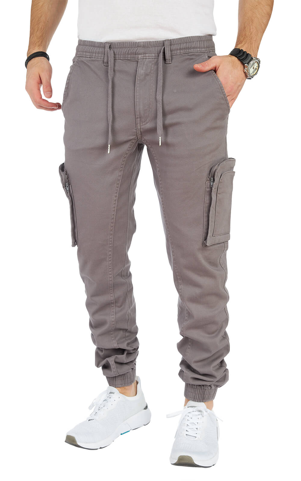 STYLEKO Stylische Cargo-Freizeithose Slim fit mit Elastischer Hosenband